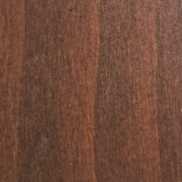 Mahogany: a red-brown mahogany stain on beech
